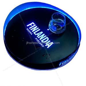 Fournitures de bar personnalisées chaudes discothèque KTV plaque lumineuse LED tasse tir bière Champagne plateau support rond plateau de service - Product Image 5