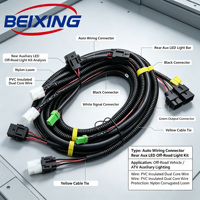 A00104 BeiXing Kit de barre lumineuse LED arrière IP66 tout-terrain pour automobile, faisceau de câblage automobile, connecteur isolé en nylon/PVC à deux conducteurs