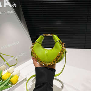 Nouveau sac à main mini pour femme en PU tendance de couleur bonbon avec chaîne, sac à main mignon pour fille - Product Image 6