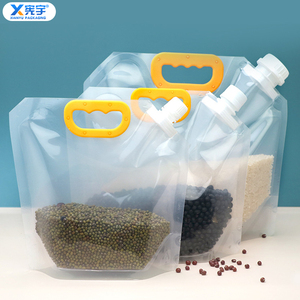 ถุงพลาสติกใสแบบตั้งได้ PE แบบกำหนดเอง ใช้ซ้ำได้ พับเก็บได้ พกพาสะดวก พร้อมหูจับและจุกสำหรับไวน์ <span class=keywords><strong>น้ำ</strong></span>มันมะกอก เบียร์ <span class=keywords><strong>น้ำ</strong></span>ผลไม้ - Product Image 6