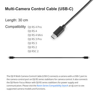 สายควบคุมกล้องหลายตัว DJI RS USB/USC/HDMI/RSS-P สำหรับ DJI RS <span class=keywords><strong>4</strong></span>/ Mini <span class=keywords><strong>4</strong></span>/ RS <span class=keywords><strong>3</strong></span>/ RS 2 ตัวกันสั่น กล้อง Sony <span class=keywords><strong>Panasonic</strong></span> Fujifilm - Product Image 6
