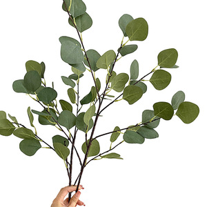 Feuilles d'eucalyptus artificielles en soie, fleurs de vase de 30 cm à 100 cm pour la décoration de mariage et de la maison - Product Image 5
