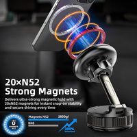 Soporte Magnético para Teléfono de Coche con Carga Inalámbrica de 25W, Soporte para Teléfono de Coche con Carga Rápida y Ventosa de Vacío, Compatible con iPhone