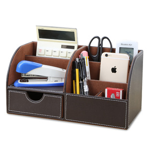 Tempat alat tulis telepon seluler pensil kartu bisnis multifungsi pengatur meja penyimpanan persegi panjang Modern - Product Image 4
