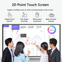 Pizarra Digital Inteligente de 55 65 75 85 86 98 100 Pulgadas con Pantalla Táctil, Soporte, Panel Interactivo Electrónico, Pizarra Blanca para Aula y Negocios