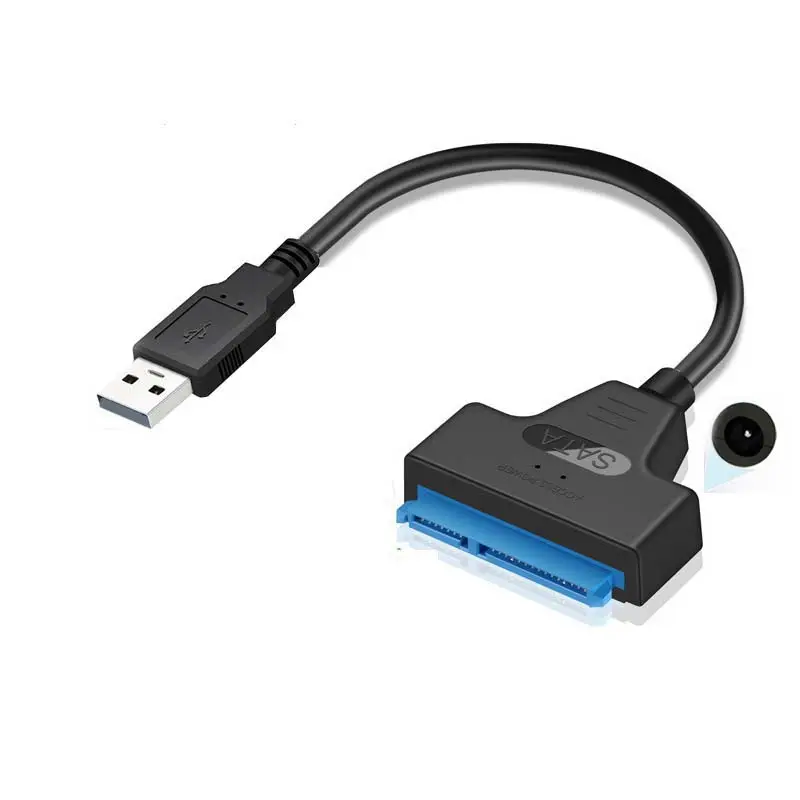 Cantell USB 2.0 To 22Pin 2.5" Sata 3 Hard Drive Adaptor Adapter Converter Cable with DC