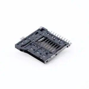 Hot Sales height on pcb 1.85mm 9Pin PUSH T-FLASH t-flash card connector female for automotive new energy car used in car