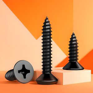 Baifit <b>Black</b> Phillips Countersunk <b>Self</b> <b>Tapping</b> <b>Screws</b> 3.5x16mm Grade A For Construction And Decoration - Product Image 1
