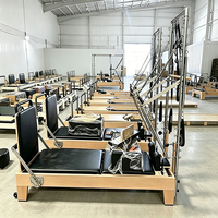 Lit de Pilates semi-élevé portable en alliage d'aluminium, appareil multifonctionnel pour l'entraînement du tronc, idéal pour la maison et les studios de yoga