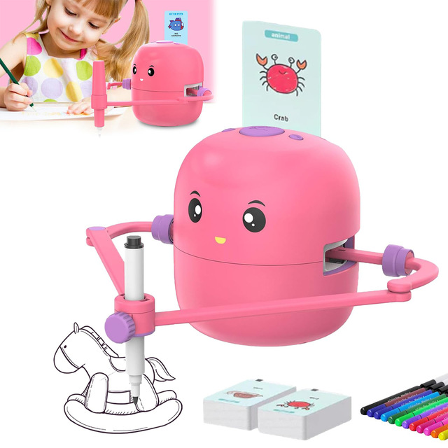HMJ New Toys 2026 CE CPC Robot Automatic Pen Painting Development Intelligence Toys Drawing Robot for Kids Electronic Toy