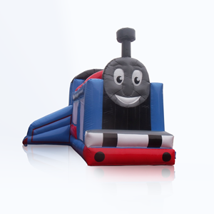 Videur sautant gonflable de thème de Train de bande dessinée de maison rebondissante gonflable commerciale de PVC avec la glissière <span class=keywords><strong>pour</strong></span> le jeu extérieur - Product Image 2