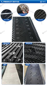 0.38mm di spessore PVC nero appeso tipo a nido d'ape torre di raffreddamento MX75 Crossflow pellicola foglio materiale di riempimento - Product Image 4