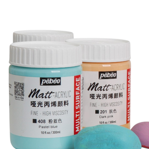 Pebeo-Ensemble de 300ml de peinture acrylique pure mate, non toxique, finition ultra mate, pour intérieur, peinture à la main, sur toile, couleur <span class=keywords><strong>pastel</strong></span>, macaron - Product Image 5