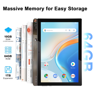 Tablet Octa Core <span class=keywords><strong>de</strong></span> 10 Pulgadas con 10 GB <span class=keywords><strong>de</strong></span> RAM y 64 GB <span class=keywords><strong>de</strong></span> Almacenamiento, Android con Ranura para Tarjeta SIM 4G, Tablet para Negocios y Aprendizaje - Product Image 3