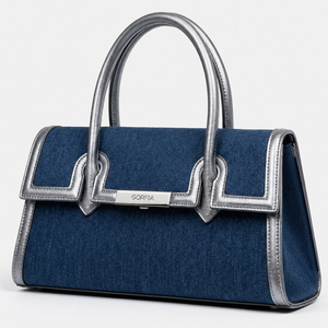 Women Structured <b>Handbag</b> PU Leather Top Handle Bag Contrast Trim Shoulder Bag Casual Work Tote Purse Custom Wholesale - Product Image 3