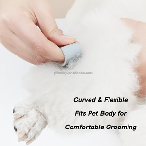 Mini Brosse de toilettage pour animaux de compagnie, peigne démêlant doux à doigt avec picots courbés pour l'élimination des poils - Product Image 5