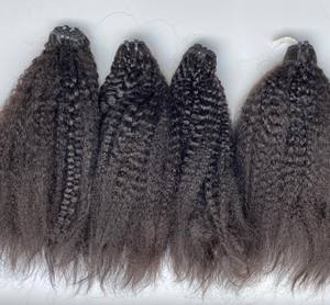 Kinky Straight style natural Black Paquetes de calidad superior 100% Longitud del cabello humano vietnamita 10 pulgadas-36 pulgadas Puede teñir a #613 #60 - Product Image 2