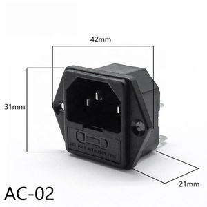 ปลั๊กเชื่อมต่อไฟฟ้าแบบ IEC320 C14 รุ่น Wenzhou AC-03 AC-02 พร้อมที่จับ รองรับกระแสไฟ 10 แอมป์ 250 โวลต์ พร้อมฟิวส์ในตัว - Product Image 5