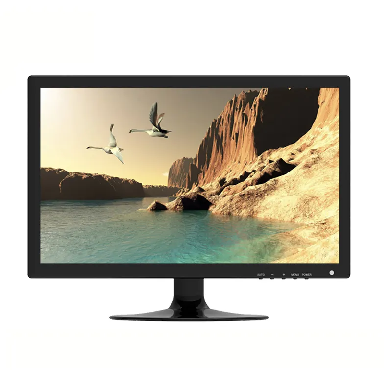 Geniş ekran 15.6 inç tft led monitör monitör 17.3 inç masaüstü LED monitör VGA DVI girişleri