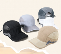 Casquettes de marathon réfléchissantes en gros avec logo personnalisé, chapeau en maille à séchage rapide, perforé, pliable, pour la course, l'entraînement, la gym, les athlètes, le sprint