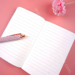 Stok pembe <span class=keywords><strong>2025</strong></span> Glitter elmas A6 dizüstü elmas tükenmez kalem hediye kutusu ile kızlar kadınlar için doğum günü anneler günü hediye setleri - Product Image 4