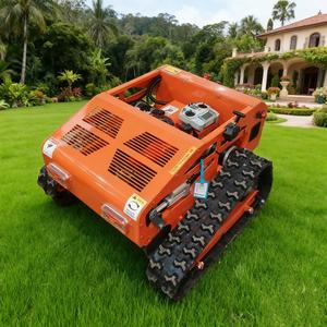 جزازة عشب ذكية تعمل بالبنزين والكهرباء مع تحكم عن بعد، عرض قطع 550 مم، ذاتية الدفع بنظام مجنزر، روبوت لجز الحدائق - Product Image 3