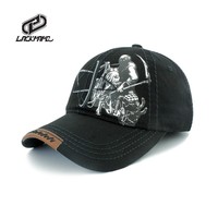 Gorra Polo Casual de 6 Paneles, Personalizada, 100% Algodón, con Bordado 3D, Estampado Animal, Hebilla Metálica Ajustable, Unisex, para Deportes al Aire Libre