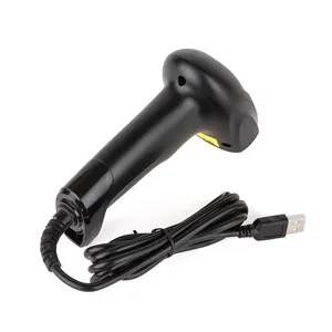 A buon mercato palmare Barcode Scanner 1D Laser cablato lettore di codici a barre nero Usb A4 Stock professionale da tavolo Scanner per la diagnosi