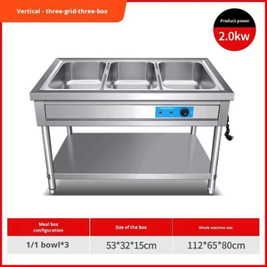 Table de service automatique chauffante en acier inoxydable, dispositif de conservation de la chaleur des aliments, adapté à l'utilisation dans les cantines d'hôtel - Product Image 2