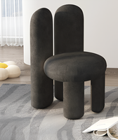 Chaise de chambre à coucher au design moderne et épuré, style crème, chaise de salon