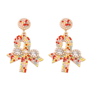 Pendientes Colgantes Navideños con Diseño de Árbol de Navidad, Accesorios Festivos, Pendientes con Lazo Navideño, Pendientes Bonitos - Product Image 5