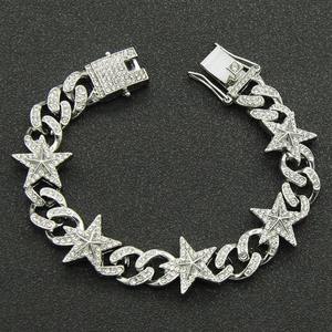 Bracelet en argent sterling 925 style urbain avec moissanite taille brillant rond, bijoux de mode hip-hop pour le quotidien - Product Image 4