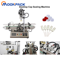 Machine de remplissage, de bouchage et d'étiquetage de liquides Moonpack, machine de remplissage, de bouchage et d'étiquetage de jus, d'huiles essentielles et d'eau pour les petites entreprises