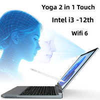 Laptop Baru 10.1 Inch Mini Portabel Intel Core I3 Generasi ke-12 Windows 11 WiFi 6 Fungsi Buka Kunci Wajah 2 in 1 Tablet Laptop