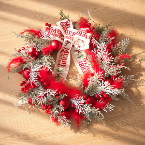 Guirlande de Noël artificielle faite à la main de 48 cm en gros, décoration suspendue pour porte d'entrée - Product Image 4