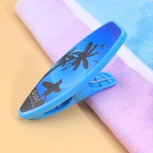 Clip à serviette en forme de planche de surf en cocotier, fournitures de bureau et de maison, clip à serviette multifonctionnel, serviette de bain - Product Image 1