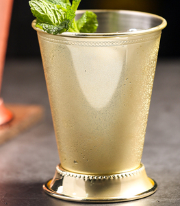 Vaso de acero inoxidable para Mint Julep, vaso de cóctel vintage de metal con borde perlado, vaso para beber Moscow Mule para bar o fiesta. - Product Image 6