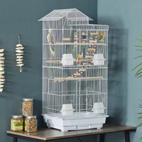 Vente directe d'usine en stock Cage à oiseaux canaris avec support Perchoir Mangeoire de reproduction Cage à oiseaux de compagnie perroquet