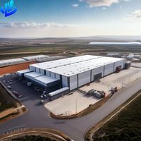 Almacén de Estructura de Acero Galvanizado, Diseño Moderno, Edificio Metálico Prefabricado, Kit de Nave Industrial de Gran Envergadura