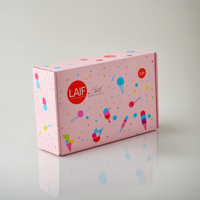 Boîte en carton ondulé pliable personnalisée avec logo mignon pour le commerce électronique et la vente au détail