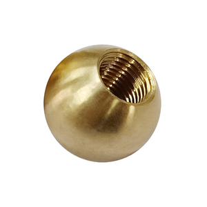 Poignées sphériques décoratives solides en métal jaune, en forme de boule, pour écrous, en laiton - Product Image 3