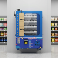 Distributeur automatique mural intelligent de collations et de boissons, 22 pouces, à écran tactile, à monnayeur, en métal, multi-SDK, pour bureaux, halls d'accueil et commerces de détail