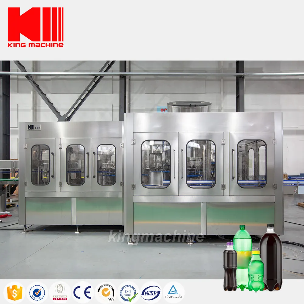 Small Scale Soda Water Carbonated Drink Soft Drink Bottle Filling Capping Labeling Machine
