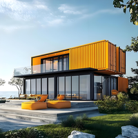 Maison conteneur extensible de 20 pieds, préfabriquée, modulaire et pliable, avec 2 chambres, cuisine et salle de bain, compatible avec la personnalisation DIY