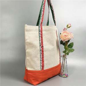 ถุงผ้าแคนวาสมีซิปขนาดใหญ่ถุงผ้าแคนวาสกระเป๋าโท้ทสำหรับช้อปปิ้งทำจากผ้าฝ้ายออร์แกนิกออกแบบได้ตามต้องการ - Product Image 2