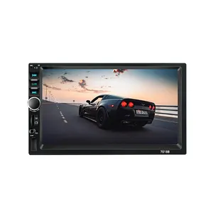 Système multimédia universel autoradio 2 din 7 pouces écran tactile 12v lecteur stéréo de voiture caméra arrière lecteur dvd de voiture