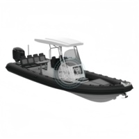 Offre Spéciale PVC Hypalon 8m Sport Nervure Bateau Avec Coque En Aluminium Moteur Hors-Bord 26ft Gonflable Aviron Ponton Bateau