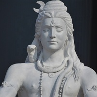 Statues de Dieu hindou Bouddha de grande taille, sculptées à la main en marbre blanc naturel indien