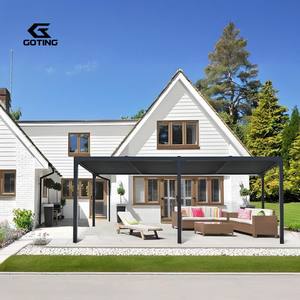 Gazebo de aluminio motorizado moderno Goting, pérgola de techo con persianas de jardín de ocio de aluminio inoxidable, resistente al agua 100% para uso en exteriores - Product Image 5