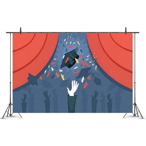 Arrière-plan de Studio de photographie 7x5 pieds, arrière-plan de remise de diplôme pour étudiant, fête à thème, Portrait, photographie, Photophone, 2023 - Product Image 4